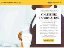 Tablet Screenshot of onlinebizinformation.com